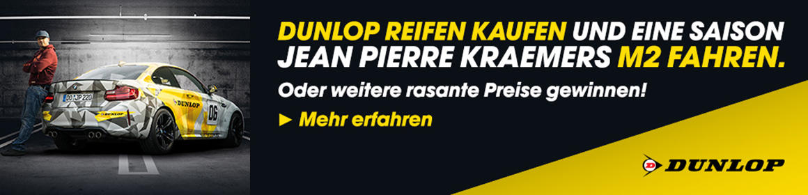 Dunlop Reifen kaufen und eine Saison JP Kraemers Karre fahren Dunlop Reifen kaufen und eine Saison JP Kraemers Karre fahren